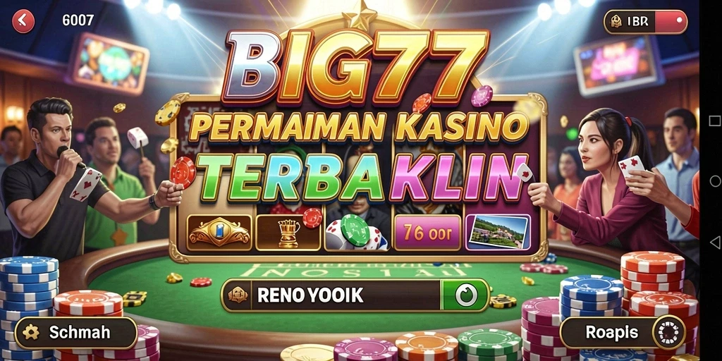 Screenshot permainan BIG77 menampilkan aksi seru dengan grafis kasino yang cemerlang.