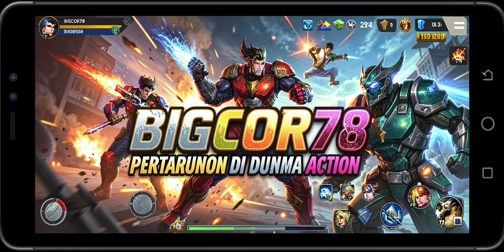 Tampilan seru dari gameplay action BIGCOR78 yang menegangkan.