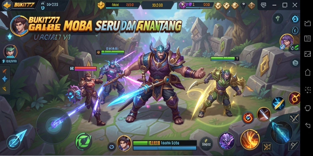 Tangkapan layar gameplay intens dari BUKIT777 dengan aksi pertempuran yang seru.