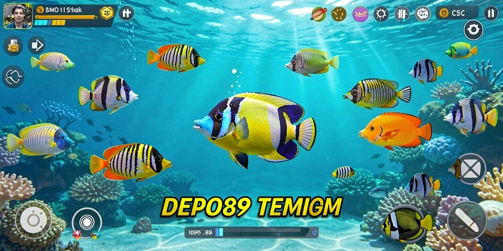 Tampilan gameplay DEPO89 yang memukau dan penuh aksi menangkap ikan.