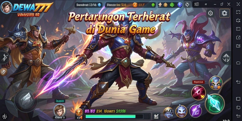 Tampilan mendebarkan pertarungan di DEWA777 yang penuh aksi.