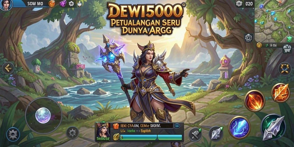 Tangkapan layar gameplay DEWI5000 menampilkan aksi pertempuran mendebarkan.