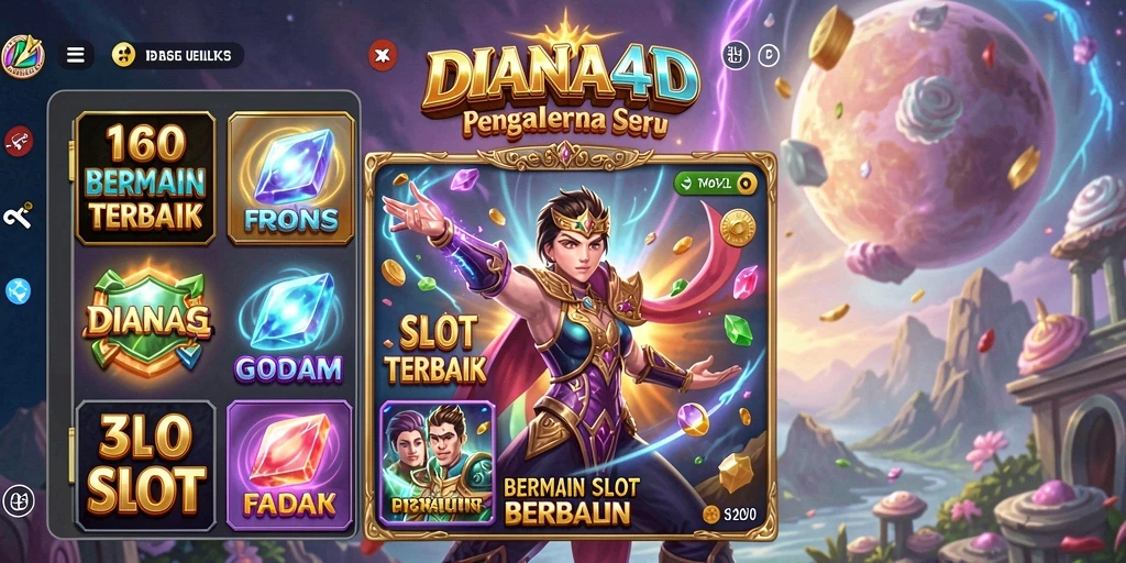 Tampilan gameplay Slot DIANA4D yang memukau dan interaktif.