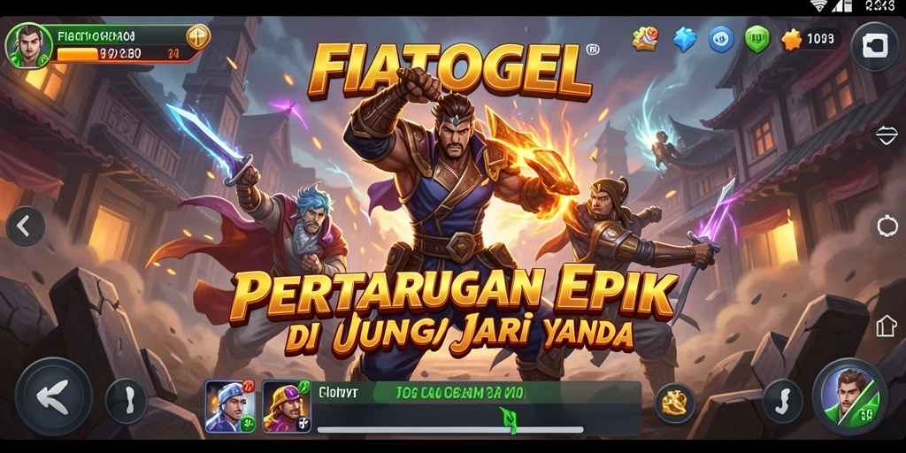 Screenshot gameplay FIATOGEL menampilkan aksi pertarungan yang mendebarkan.