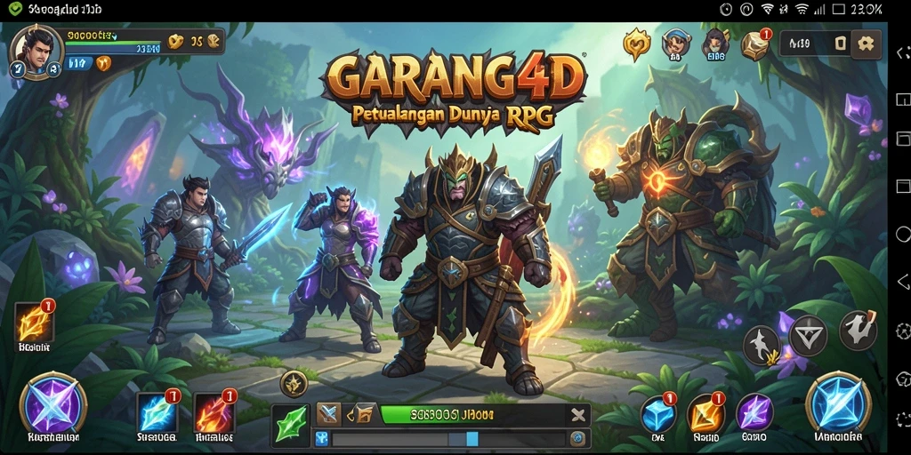 Tampilan gameplay RPG yang mendebarkan dalam GARANG4D.