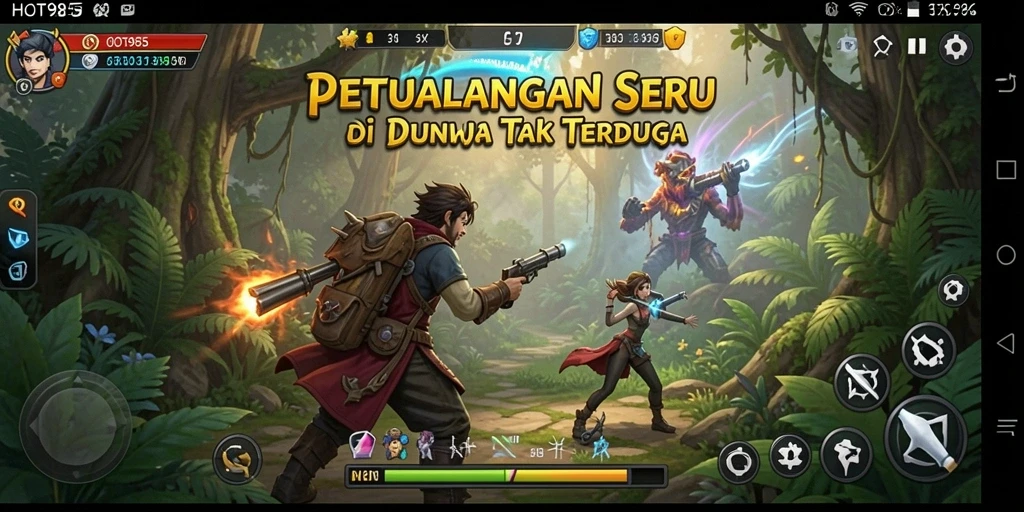 Tampilan menarik dari gameplay petualangan HOT985 yang memukau.