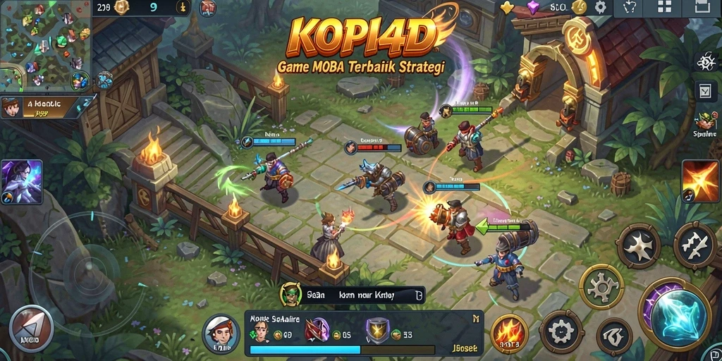 Screenshot gameplay KOPI4D menampilkan aksi pertempuran seru.