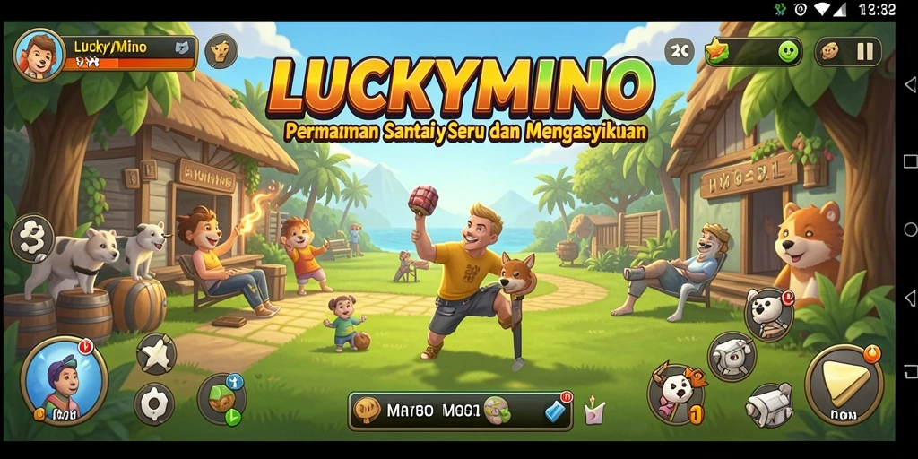 Tampilan menarik dari gameplay LUCKYMINO yang seru dan menyenangkan.