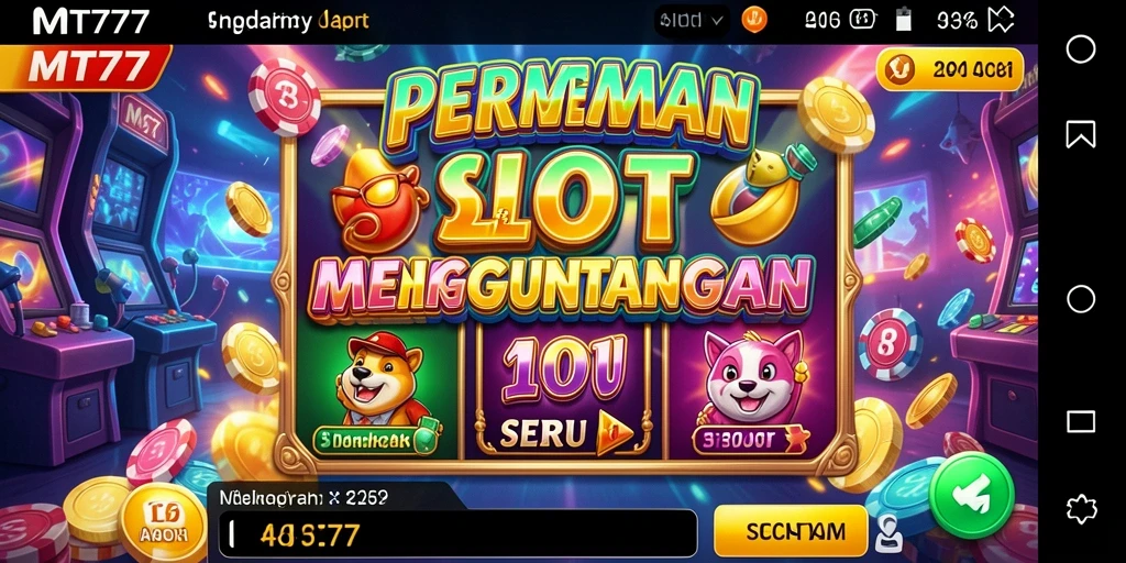Tampilan menarik dari gameplay Slot MT777 yang penuh warna.