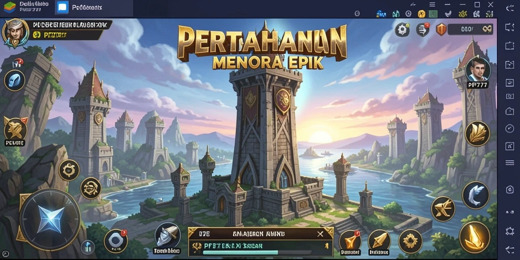 Menampilkan aksi seru dalam pertahanan menara yang menegangkan.