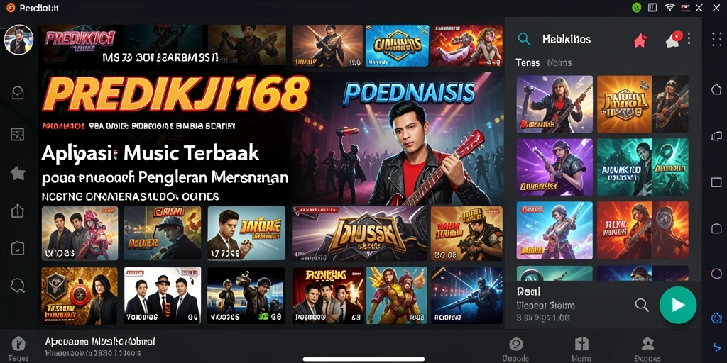 Tampilan gameplay PREDIKSI168 saat mendengarkan musik.