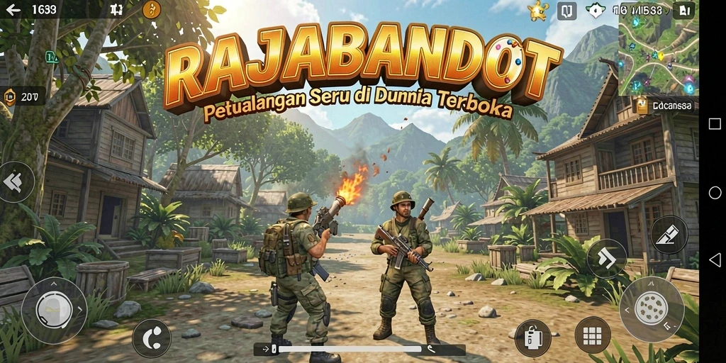 Tampilan gameplay menakjubkan dalam dunia terbuka RAJABANDOT.