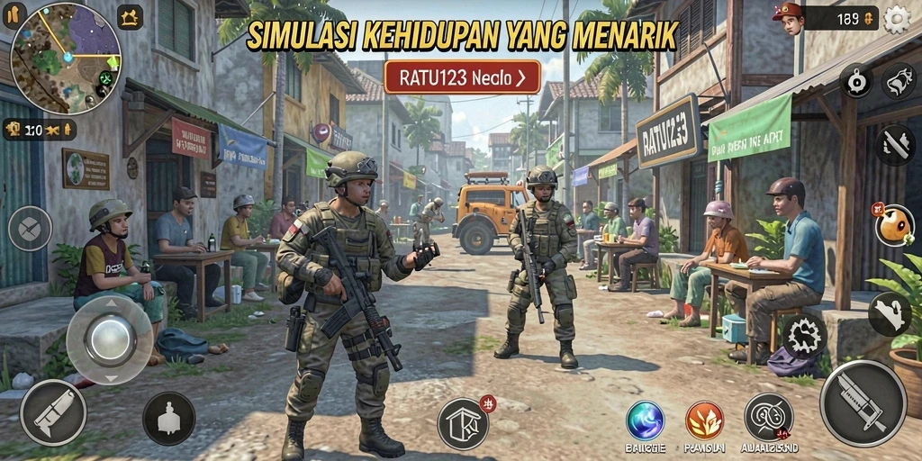 Tampilan menarik dari gameplay simulation di RATU123.