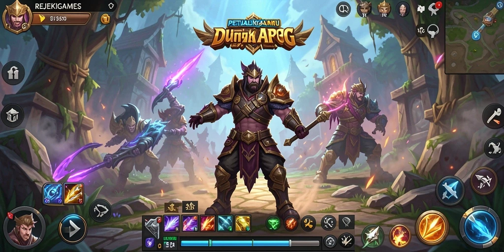 Tampilan gameplay seru dalam dunia fantasi REJEKIGAMES.