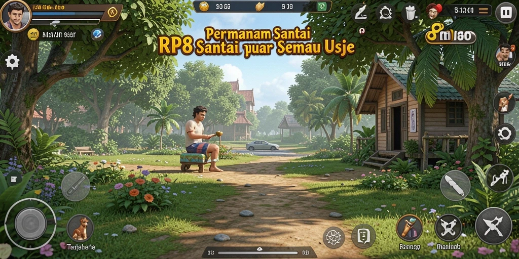 Tampilan gameplay yang menarik dan interaktif di RP8.