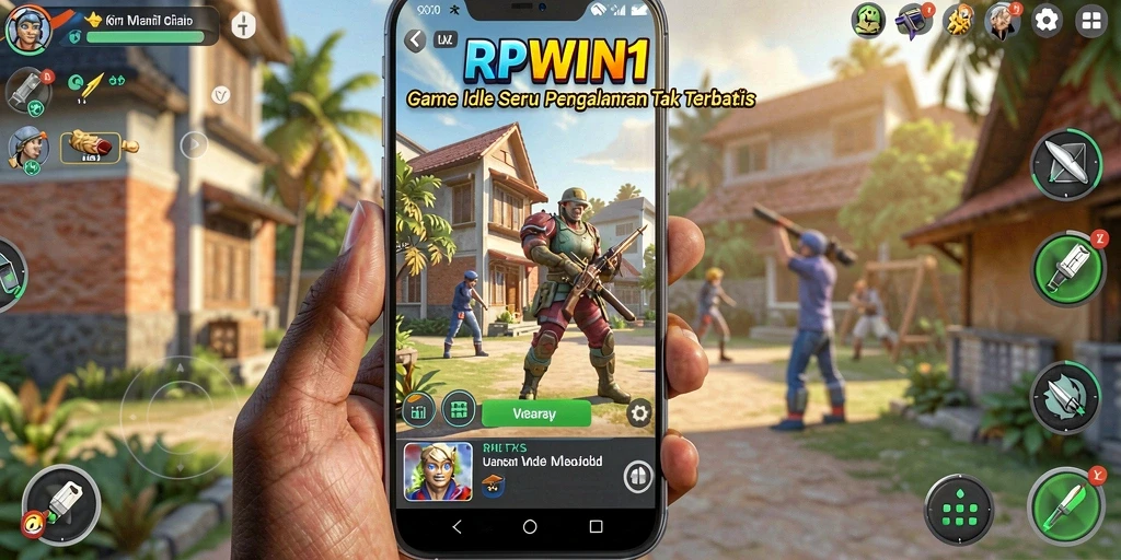 Tampilan gameplay RPWIN1 yang menarik dan menawan dalam genre Idle.