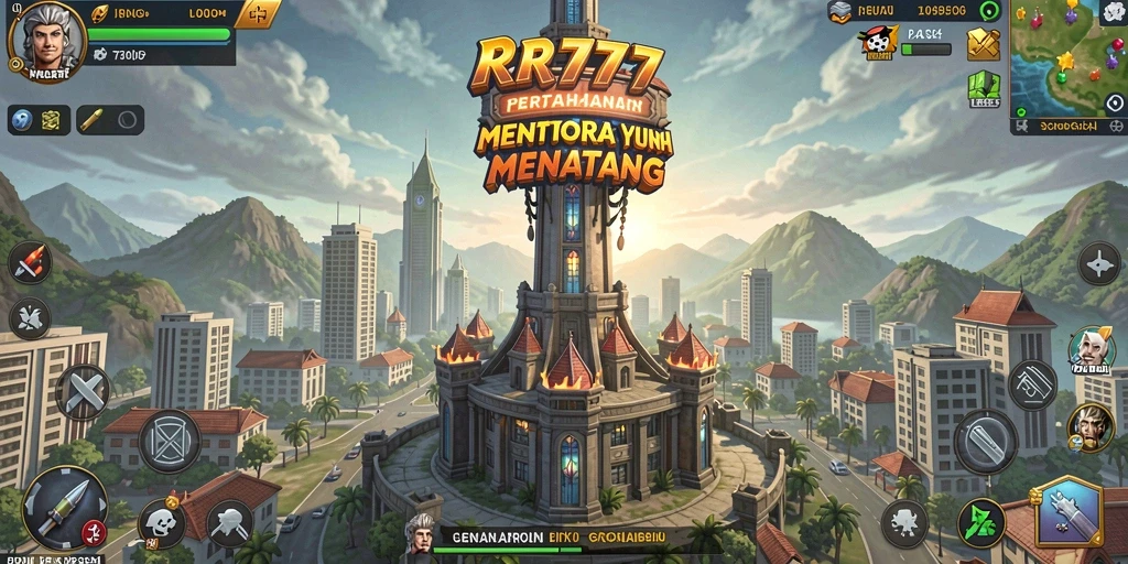 Screenshot gameplay menakjubkan dari RR777 Tower Defense.