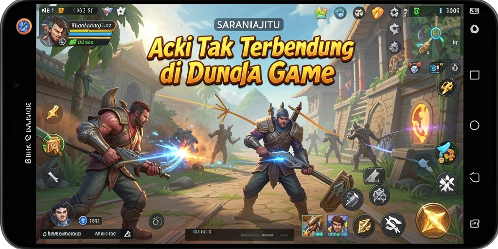 Gameplay seru dari SARANAJITU yang penuh aksi.