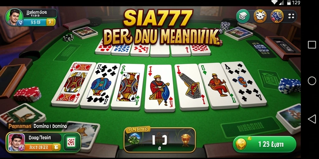 Screenshot SIA777 menunjukkan aksi seru dalam permainan Domino.