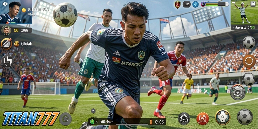 Tampilan gameplay TITAN777 yang menegangkan dan seru.