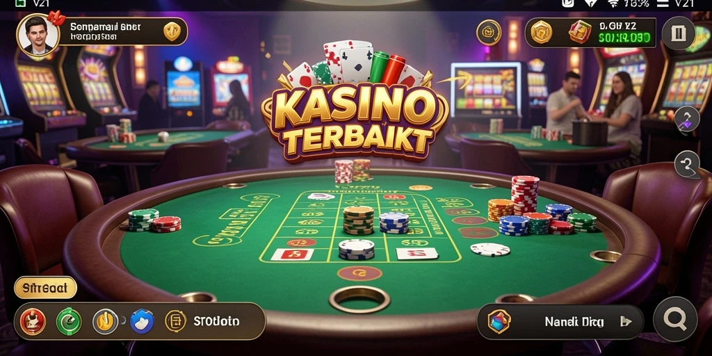 Tampilan bermain seru di V21 dengan berbagai permainan Kasino.