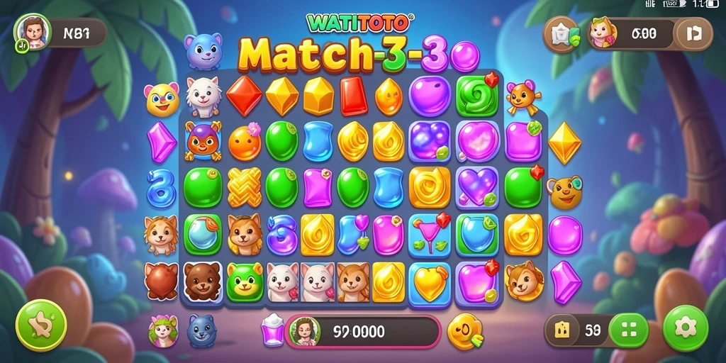 Gameplay WATITOTO yang menyenangkan dengan kombinasi buah yang colorful.