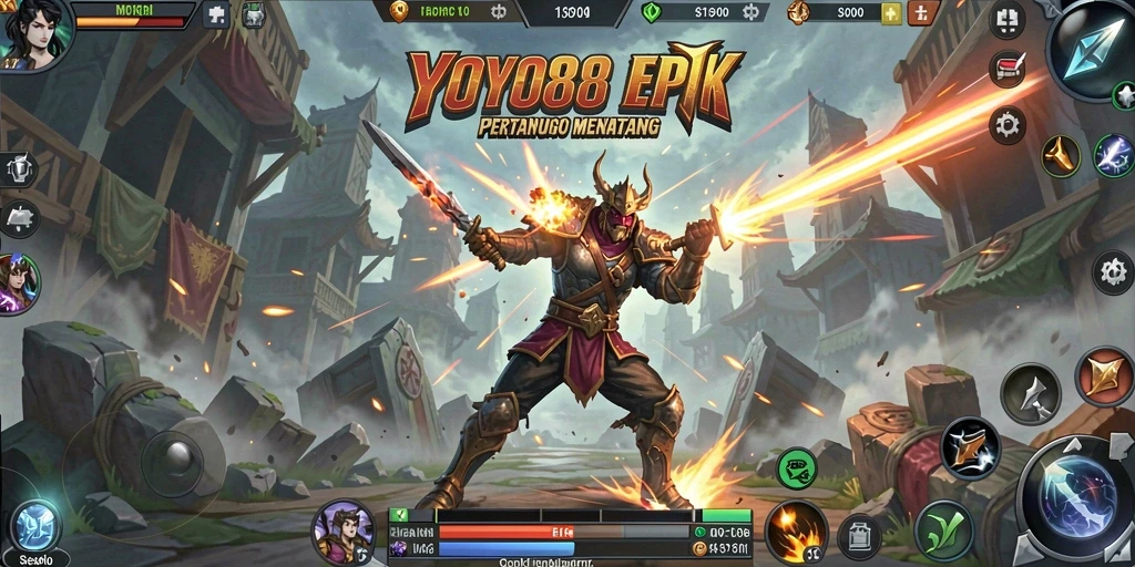 Tangkapan layar gameplay <strong>YOYO88</strong> menampilkan aksi pertarungan yang mendebarkan.